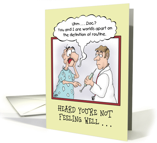 Funny Get Well Card: Routine Shot card (1302598)