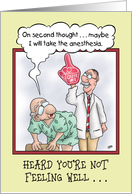 Funny Get Well Cards: On Second Thought card