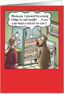 Funny Christmas Card: Raiding the Fridge card