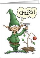 Cartoon Christmas Card: Cheers Elf card