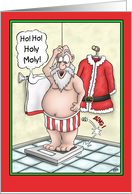 Cartoon Christmas Card: Holy Moly card