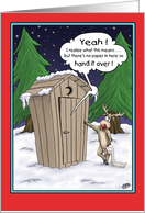 Cartoon Christmas Card: The List card