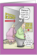 Anniversary humor, Push in case of Annoyance Button for Husband card