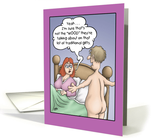 Anniversary Humor Card, Traditional Gift Mix Up card (1358016)