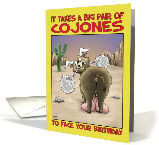 Birthday Humor, Big Pair Of Cojones card (1376260)