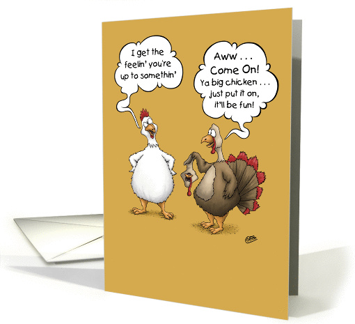 Thanksgiving Humor, Big Chicken card (1378606)