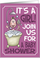 Baby Shower Invitation, Its a Girl! card