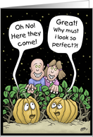 Halloween Greetings, Perfect Pumpkin Perspective card