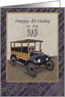 Happy Birthday Dad Cassic Antique Car card