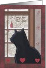 So Sorry For The Loss Of Your Pet cat card with red cardinal card