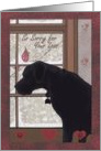 So Sorry For The Loss Of Your Pet dog card with red cardinal card