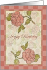 Happy Birthday with Roses, June birthday card