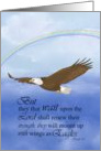 Encouragement with Eagle soaring through sky card