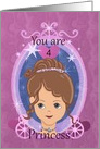 Princess birthday for little girl with horse carriage border card