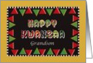 Happy Kwanzaa Grandson with shapes and letters card