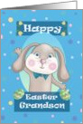 Happy Easter Grandson with Easter Bunny card