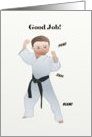 Good job! Karate black belt for boy card