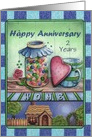 Happy Anniversary on the Birthday of your New House Custom Year card