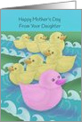 Happy Mother’s Day from Only Daughter with Cute Ducks card