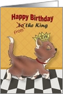 Happy Birthday to (from) the King with Sassy Cat Wearing King’s Crown card