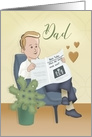 Happy Father’s Day Man Reading Newspaper in Easy Chair card