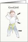 Good job! Karate yellow belt for girl card