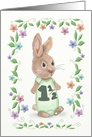 One and a Half Years Old, Cute Bunny With Onsie T-Shirt card
