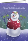 Personal Trainer/Gym Business Toned for Christmas with Snowman card