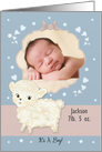 It’s A Boy Custom Front Announcement with Sheep card