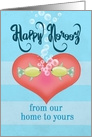 Happy Norooz Persian New Year with Fish and Heart Our Home to Yours card