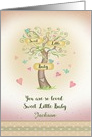 You are So Loved Sweet Little Baby with Tree, Hearts, Birds card
