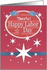 Cheers! Happy Labor Day with Stars, Birds Toasting card