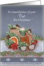 In Remembrance of Your Dad This Christmas with Glasses, Bible card