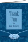 Business Thank You For Your Business Classic Blue Color card