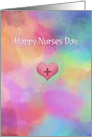 Happy Nurses Day with Colorful Collage, Heart, Red Cross card