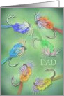 Happy Birthday Dad with Fly Fishing Hooks card