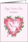 Happy Valentine’s Day Customize Heart Wreath card