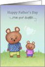 Happy Father’s Day From Your Daughter Cute Teddy Bears card