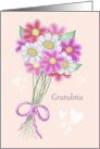 Grandma Happy Grandparents Day with Painted Daisies Bouquet card