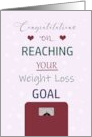 Congratulations on Reaching your Weight Loss Goal Typography card