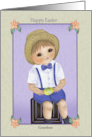 Custom Easter For Grandson Boy Easter Egg card