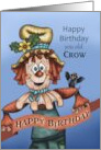 Happy Birthday You Old Crow with Scarecrow Crow card