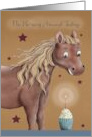 Happy Birthday No Horsing Around Today with Horse Cupcake card