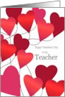 Happy Valentine’s Day to my Teacher with Heart Balloons card