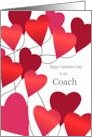 Happy Valentine’s Day to my Coach with Heart Balloons card