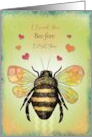 I Loved You Bee-fore I Met You with Bee Hearts First Date Anniversary card