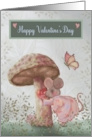 Happy Valentine’s Day Woodland Scene Mouse Mushroom Heart card
