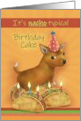 Happy Birthday on Cinco de Mayo with Chihuahua Tacos card