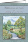 Missing You So Much Wishing You Were Here Across The Miles Meadow card