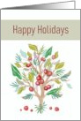 Business Watercolor Christmas Happy Holidays for Clients Customers card
